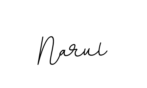 Use a signature maker to create a handwritten signature online. With this signature software, you can design (BallpointsItalic-DORy9) your own signature for name Narul. Narul signature style 11 images and pictures png