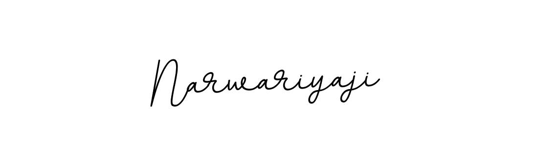 How to make Narwariyaji name signature. Use BallpointsItalic-DORy9 style for creating short signs online. This is the latest handwritten sign. Narwariyaji signature style 11 images and pictures png