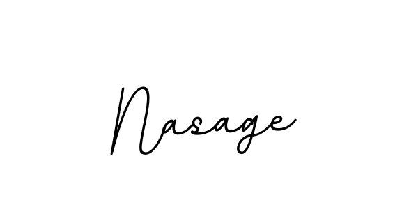 Make a beautiful signature design for name Nasage. With this signature (BallpointsItalic-DORy9) style, you can create a handwritten signature for free. Nasage signature style 11 images and pictures png