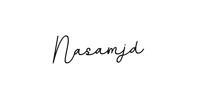 Make a beautiful signature design for name Nasamjd. With this signature (BallpointsItalic-DORy9) style, you can create a handwritten signature for free. Nasamjd signature style 11 images and pictures png