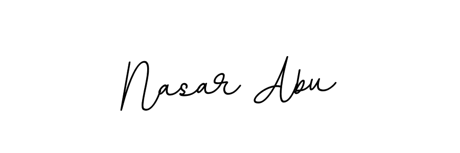 Create a beautiful signature design for name Nasar Abu. With this signature (BallpointsItalic-DORy9) fonts, you can make a handwritten signature for free. Nasar Abu signature style 11 images and pictures png