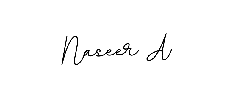 Use a signature maker to create a handwritten signature online. With this signature software, you can design (BallpointsItalic-DORy9) your own signature for name Naseer A. Naseer A signature style 11 images and pictures png