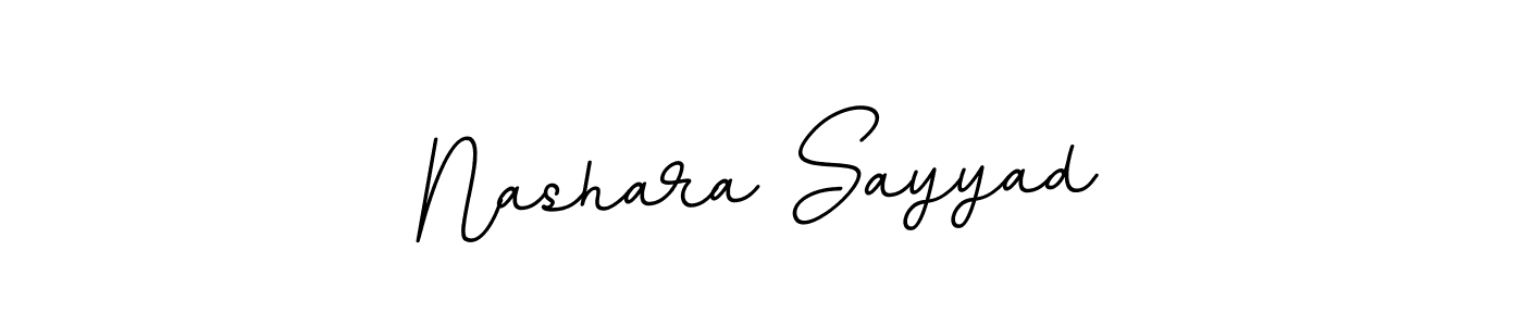 if you are searching for the best signature style for your name Nashara Sayyad. so please give up your signature search. here we have designed multiple signature styles  using BallpointsItalic-DORy9. Nashara Sayyad signature style 11 images and pictures png
