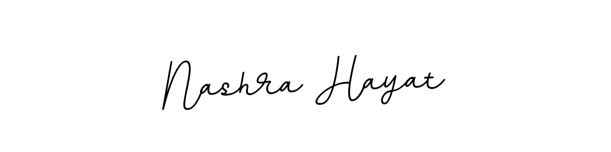 Make a beautiful signature design for name Nashra Hayat. With this signature (BallpointsItalic-DORy9) style, you can create a handwritten signature for free. Nashra Hayat signature style 11 images and pictures png