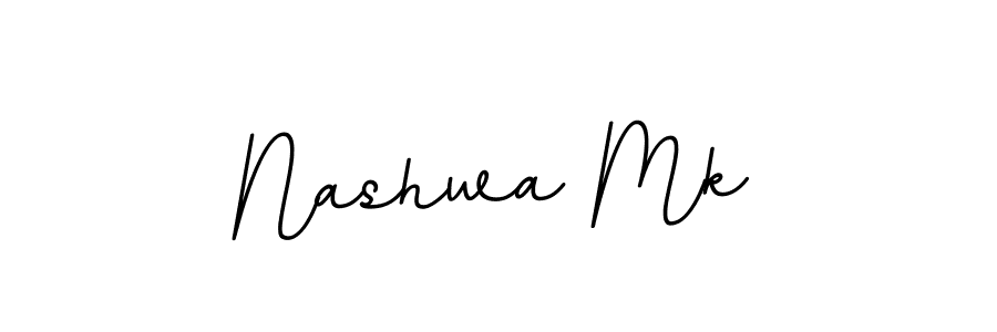 The best way (BallpointsItalic-DORy9) to make a short signature is to pick only two or three words in your name. The name Nashwa Mk include a total of six letters. For converting this name. Nashwa Mk signature style 11 images and pictures png