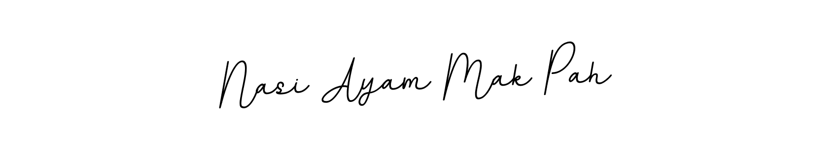 Design your own signature with our free online signature maker. With this signature software, you can create a handwritten (BallpointsItalic-DORy9) signature for name Nasi Ayam Mak Pah. Nasi Ayam Mak Pah signature style 11 images and pictures png