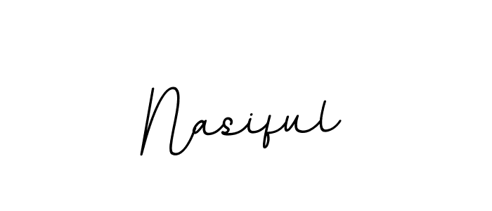 You should practise on your own different ways (BallpointsItalic-DORy9) to write your name (Nasiful) in signature. don't let someone else do it for you. Nasiful signature style 11 images and pictures png