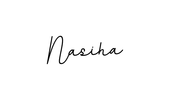 Design your own signature with our free online signature maker. With this signature software, you can create a handwritten (BallpointsItalic-DORy9) signature for name Nasiha. Nasiha signature style 11 images and pictures png