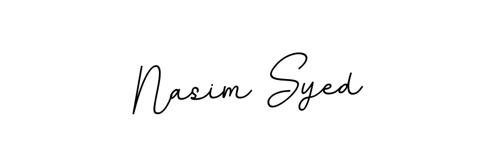 if you are searching for the best signature style for your name Nasim Syed. so please give up your signature search. here we have designed multiple signature styles  using BallpointsItalic-DORy9. Nasim Syed signature style 11 images and pictures png