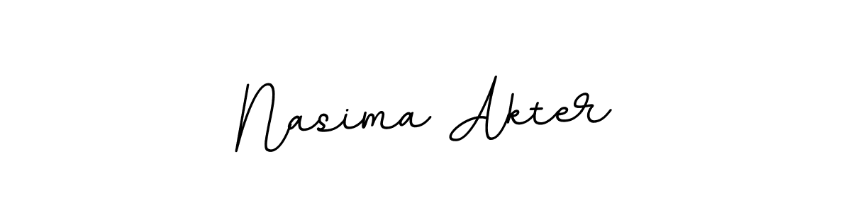 Make a beautiful signature design for name Nasima Akter. With this signature (BallpointsItalic-DORy9) style, you can create a handwritten signature for free. Nasima Akter signature style 11 images and pictures png