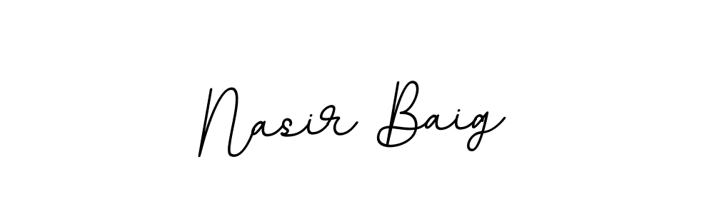 This is the best signature style for the Nasir Baig name. Also you like these signature font (BallpointsItalic-DORy9). Mix name signature. Nasir Baig signature style 11 images and pictures png