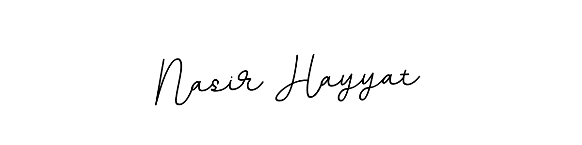 You should practise on your own different ways (BallpointsItalic-DORy9) to write your name (Nasir Hayyat) in signature. don't let someone else do it for you. Nasir Hayyat signature style 11 images and pictures png