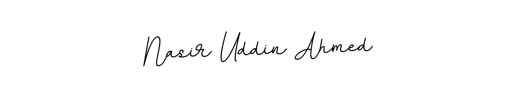 Use a signature maker to create a handwritten signature online. With this signature software, you can design (BallpointsItalic-DORy9) your own signature for name Nasir Uddin Ahmed. Nasir Uddin Ahmed signature style 11 images and pictures png