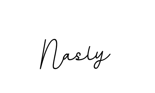 It looks lik you need a new signature style for name Nasly. Design unique handwritten (BallpointsItalic-DORy9) signature with our free signature maker in just a few clicks. Nasly signature style 11 images and pictures png