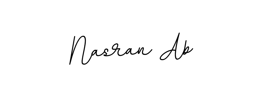 It looks lik you need a new signature style for name Nasran Ab. Design unique handwritten (BallpointsItalic-DORy9) signature with our free signature maker in just a few clicks. Nasran Ab signature style 11 images and pictures png