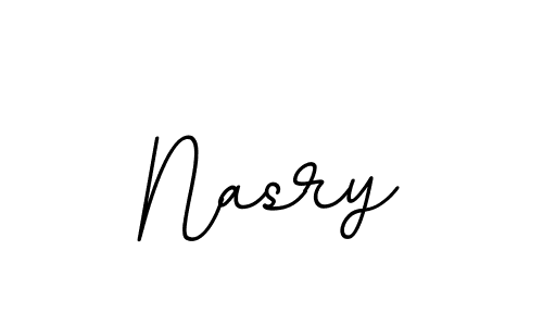 How to make Nasry name signature. Use BallpointsItalic-DORy9 style for creating short signs online. This is the latest handwritten sign. Nasry signature style 11 images and pictures png