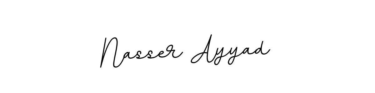 Create a beautiful signature design for name Nasser Ayyad. With this signature (BallpointsItalic-DORy9) fonts, you can make a handwritten signature for free. Nasser Ayyad signature style 11 images and pictures png