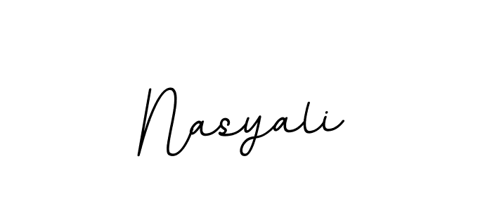 if you are searching for the best signature style for your name Nasyali. so please give up your signature search. here we have designed multiple signature styles  using BallpointsItalic-DORy9. Nasyali signature style 11 images and pictures png