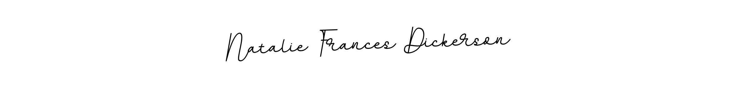 This is the best signature style for the Natalie Frances Dickerson name. Also you like these signature font (BallpointsItalic-DORy9). Mix name signature. Natalie Frances Dickerson signature style 11 images and pictures png