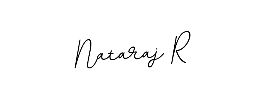 Create a beautiful signature design for name Nataraj R. With this signature (BallpointsItalic-DORy9) fonts, you can make a handwritten signature for free. Nataraj R signature style 11 images and pictures png