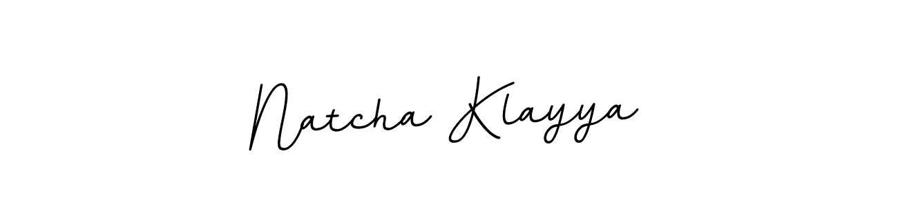 You should practise on your own different ways (BallpointsItalic-DORy9) to write your name (Natcha Klayya) in signature. don't let someone else do it for you. Natcha Klayya signature style 11 images and pictures png