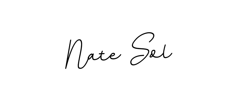 The best way (BallpointsItalic-DORy9) to make a short signature is to pick only two or three words in your name. The name Nate Sol include a total of six letters. For converting this name. Nate Sol signature style 11 images and pictures png