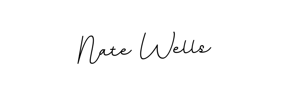 How to make Nate Wells name signature. Use BallpointsItalic-DORy9 style for creating short signs online. This is the latest handwritten sign. Nate Wells signature style 11 images and pictures png