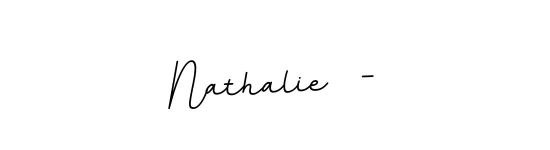 How to make Nathalie  - name signature. Use BallpointsItalic-DORy9 style for creating short signs online. This is the latest handwritten sign. Nathalie  - signature style 11 images and pictures png