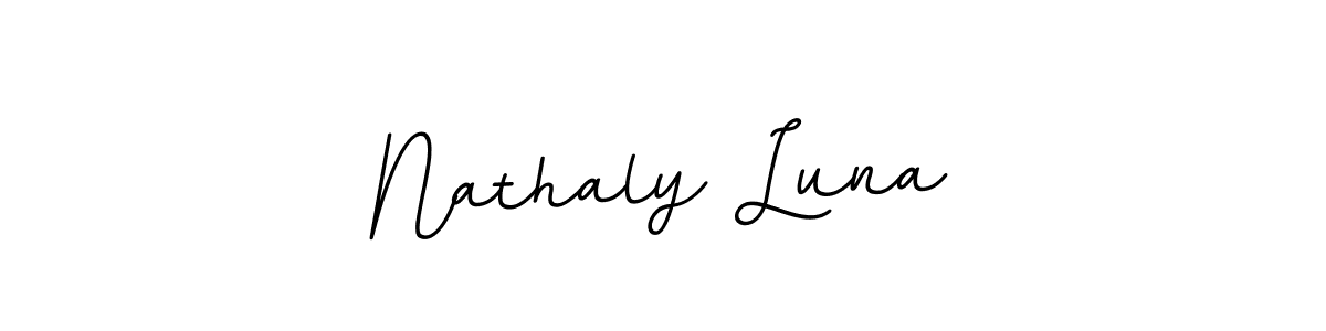 It looks lik you need a new signature style for name Nathaly Luna. Design unique handwritten (BallpointsItalic-DORy9) signature with our free signature maker in just a few clicks. Nathaly Luna signature style 11 images and pictures png