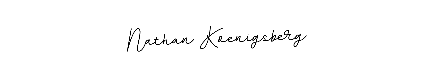 How to make Nathan Koenigsberg name signature. Use BallpointsItalic-DORy9 style for creating short signs online. This is the latest handwritten sign. Nathan Koenigsberg signature style 11 images and pictures png