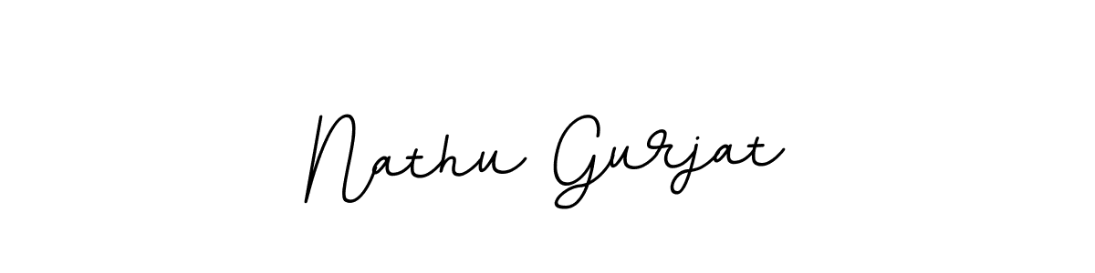 Create a beautiful signature design for name Nathu Gurjat. With this signature (BallpointsItalic-DORy9) fonts, you can make a handwritten signature for free. Nathu Gurjat signature style 11 images and pictures png