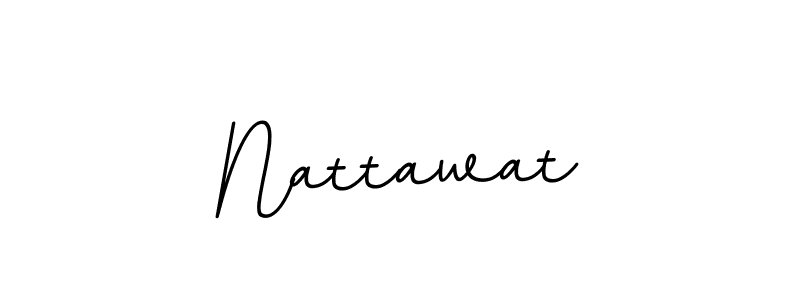 Create a beautiful signature design for name Nattawat. With this signature (BallpointsItalic-DORy9) fonts, you can make a handwritten signature for free. Nattawat signature style 11 images and pictures png