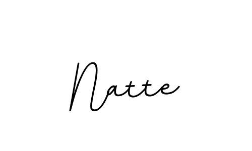 Make a beautiful signature design for name Natte. With this signature (BallpointsItalic-DORy9) style, you can create a handwritten signature for free. Natte signature style 11 images and pictures png