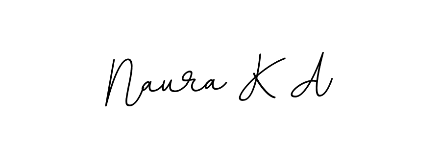 Make a beautiful signature design for name Naura K A. With this signature (BallpointsItalic-DORy9) style, you can create a handwritten signature for free. Naura K A signature style 11 images and pictures png