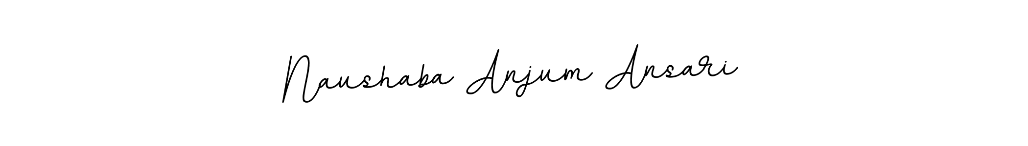How to make Naushaba Anjum Ansari name signature. Use BallpointsItalic-DORy9 style for creating short signs online. This is the latest handwritten sign. Naushaba Anjum Ansari signature style 11 images and pictures png