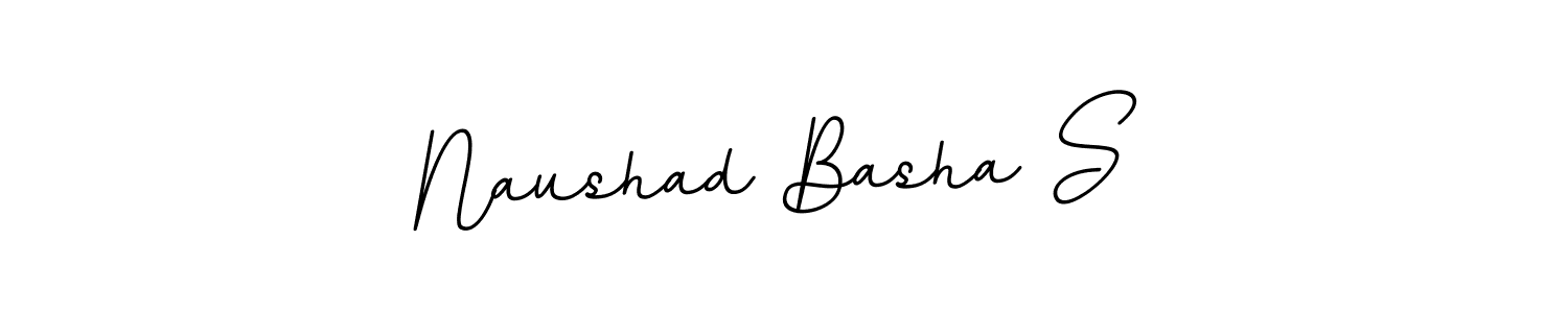 Use a signature maker to create a handwritten signature online. With this signature software, you can design (BallpointsItalic-DORy9) your own signature for name Naushad Basha S. Naushad Basha S signature style 11 images and pictures png
