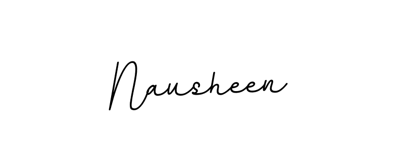 Use a signature maker to create a handwritten signature online. With this signature software, you can design (BallpointsItalic-DORy9) your own signature for name Nausheen. Nausheen signature style 11 images and pictures png