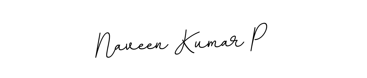 Use a signature maker to create a handwritten signature online. With this signature software, you can design (BallpointsItalic-DORy9) your own signature for name Naveen Kumar P. Naveen Kumar P signature style 11 images and pictures png