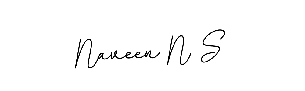 Design your own signature with our free online signature maker. With this signature software, you can create a handwritten (BallpointsItalic-DORy9) signature for name Naveen N S. Naveen N S signature style 11 images and pictures png