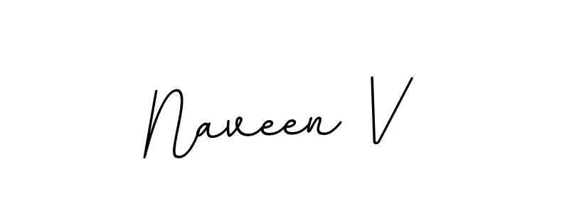 Make a beautiful signature design for name Naveen V. With this signature (BallpointsItalic-DORy9) style, you can create a handwritten signature for free. Naveen V signature style 11 images and pictures png