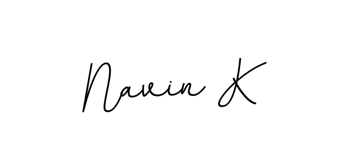 Design your own signature with our free online signature maker. With this signature software, you can create a handwritten (BallpointsItalic-DORy9) signature for name Navin K. Navin K signature style 11 images and pictures png