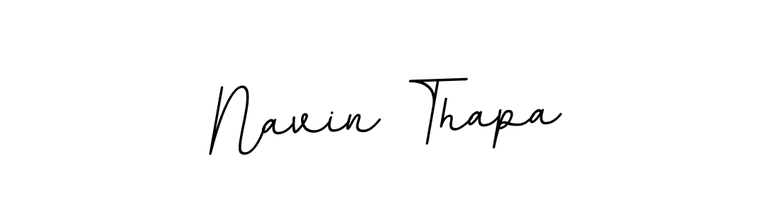 Create a beautiful signature design for name Navin Thapa. With this signature (BallpointsItalic-DORy9) fonts, you can make a handwritten signature for free. Navin Thapa signature style 11 images and pictures png