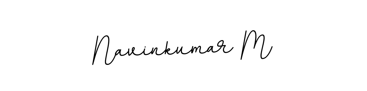 How to make Navinkumar M name signature. Use BallpointsItalic-DORy9 style for creating short signs online. This is the latest handwritten sign. Navinkumar M signature style 11 images and pictures png