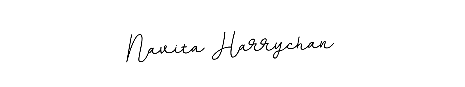 How to make Navita Harrychan name signature. Use BallpointsItalic-DORy9 style for creating short signs online. This is the latest handwritten sign. Navita Harrychan signature style 11 images and pictures png