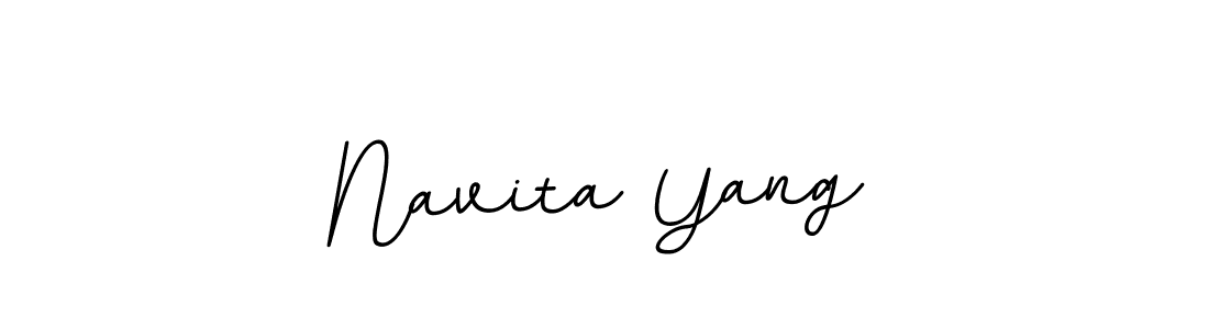 This is the best signature style for the Navita Yang name. Also you like these signature font (BallpointsItalic-DORy9). Mix name signature. Navita Yang signature style 11 images and pictures png