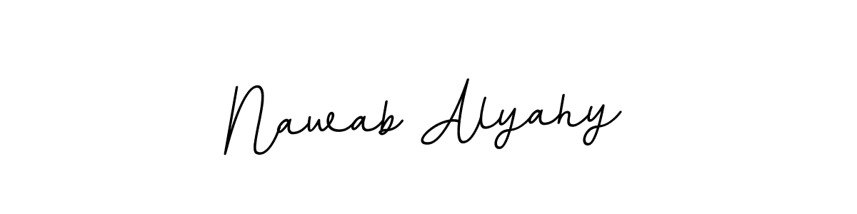 Make a beautiful signature design for name Nawab Alyahy. With this signature (BallpointsItalic-DORy9) style, you can create a handwritten signature for free. Nawab Alyahy signature style 11 images and pictures png