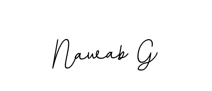 How to make Nawab G name signature. Use BallpointsItalic-DORy9 style for creating short signs online. This is the latest handwritten sign. Nawab G signature style 11 images and pictures png