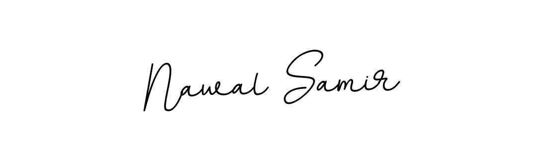 Make a beautiful signature design for name Nawal Samir. With this signature (BallpointsItalic-DORy9) style, you can create a handwritten signature for free. Nawal Samir signature style 11 images and pictures png