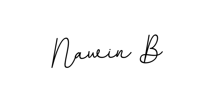 Use a signature maker to create a handwritten signature online. With this signature software, you can design (BallpointsItalic-DORy9) your own signature for name Nawin B. Nawin B signature style 11 images and pictures png