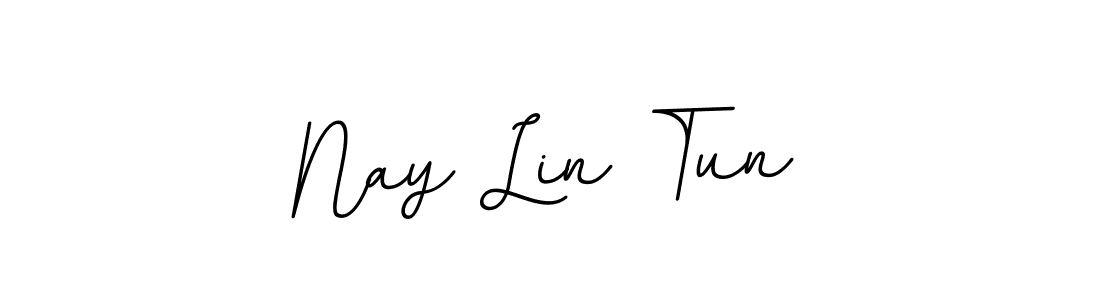 The best way (BallpointsItalic-DORy9) to make a short signature is to pick only two or three words in your name. The name Nay Lin Tun include a total of six letters. For converting this name. Nay Lin Tun signature style 11 images and pictures png